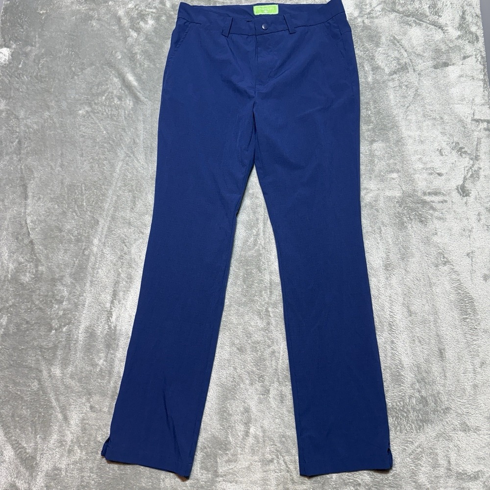 Crown & Ivy Golf‎ Pants Men 34x32 Blue Flat Front Performance Stretch